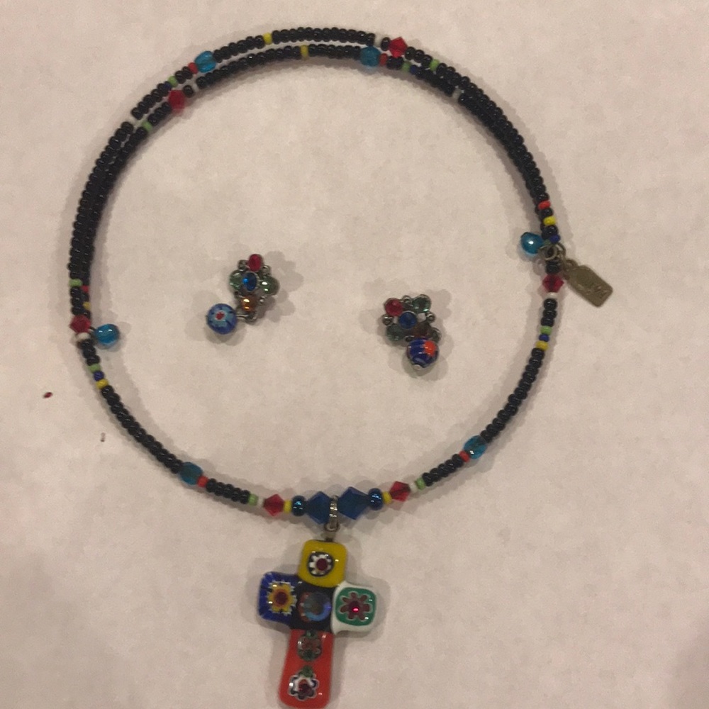 Faith choker/earring set
